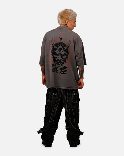 The Anti Order Oni Mockneck T-Shirt Washed Charcoal
