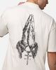 Saint Morta Pray For Me Mock Neck T-Shirt Off White