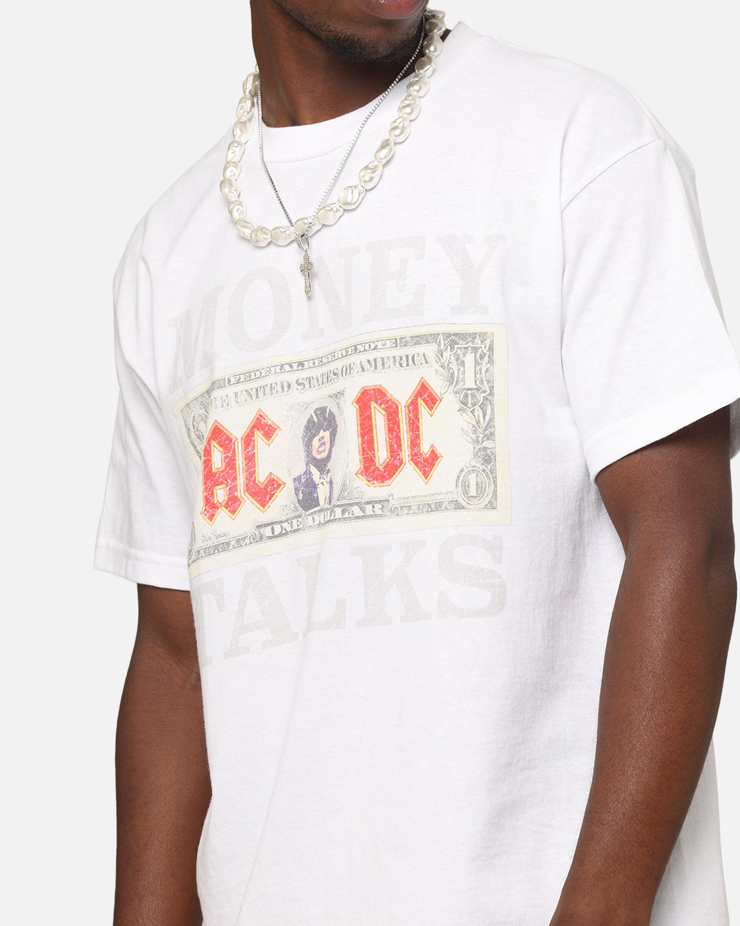 AC/DC Money Talks T-Shirt Vintage White | Culture Kings