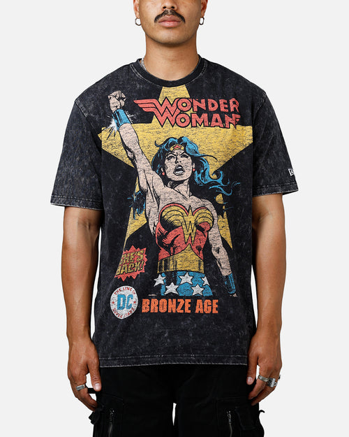 New Era X DC Wonder Women T-Shirt Washed Black