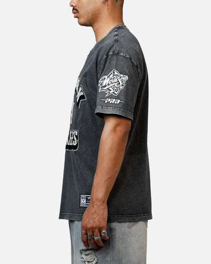 Pro Standard New York Yankees Raffia T-Shirt Black Acidwash