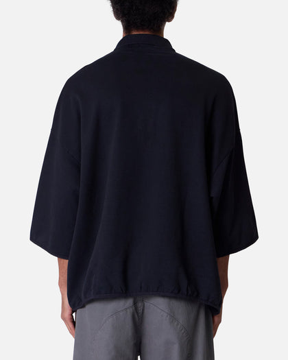 MNML Oversized Knit Polo Shirt Black