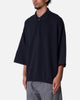 MNML Oversized Knit Polo Shirt Black