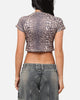 XXIII Women's Boiler Room Crop T-Shirt Leopard