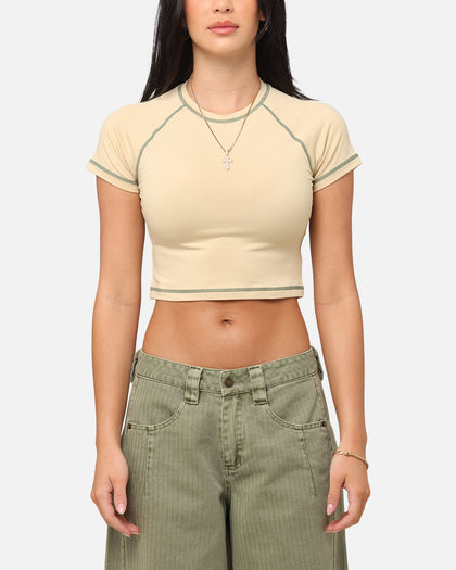 XXIII Women's Boiler Room Crop T-Shirt Tan