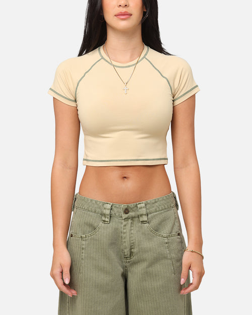 XXIII Women's Boiler Room Crop T-Shirt Tan
