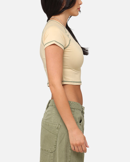 XXIII Women's Boiler Room Crop T-Shirt Tan