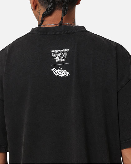 Goat Crew X Teenage Mutant Ninja Turtles Raphael X Sofles Vintage T-Shirt Black Acidwash