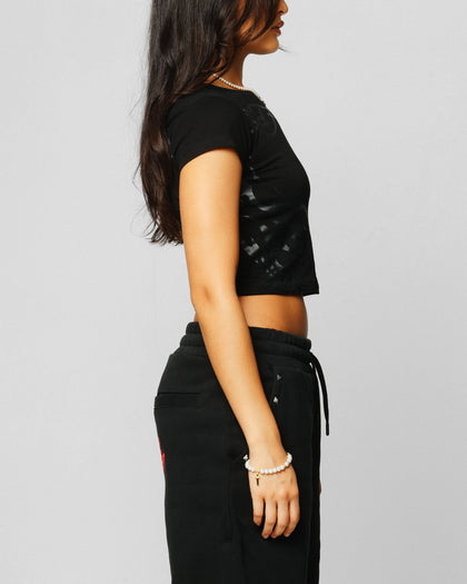 Ed Hardy Women's Techno Baby T-Shirt Vintage Black