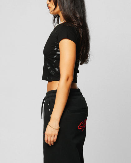 Ed Hardy Women's Techno Baby T-Shirt Vintage Black