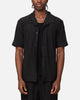 XXIII Pleated Button Up Shirt Black