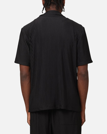 XXIII Pleated Button Up Shirt Black