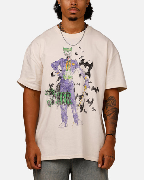American Thrift X DC Batman The Joker Cane Heavy T-Shirt Off White