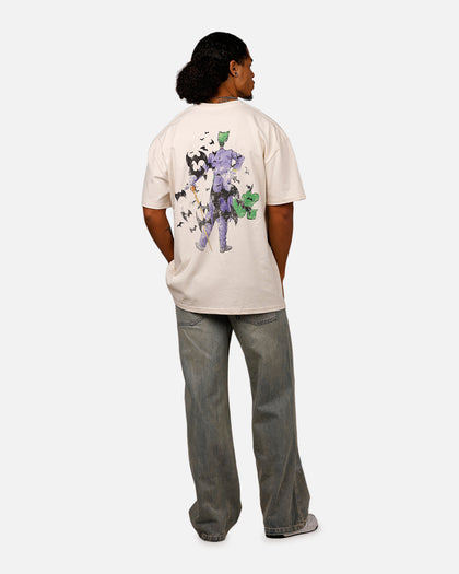 American Thrift X DC Batman The Joker Cane Heavy T-Shirt Off White
