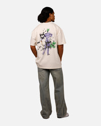 American Thrift X DC Batman The Joker Cane Heavyweight T-Shirt Off White