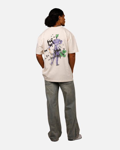 American Thrift X DC Batman The Joker Cane Heavyweight T-Shirt Off White