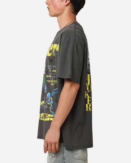 American Thrift X DC Batman The Joker Harley Hoax Heavyweight T-Shirt Black Wash