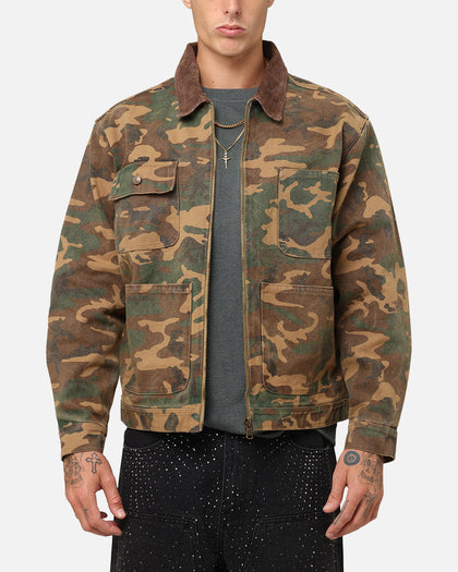 XXIII Camo Cargo Jacket Washed Green Camo