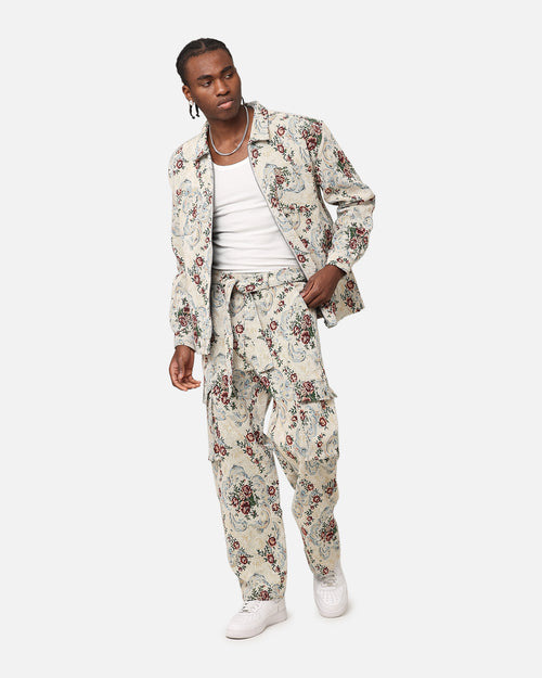 XXIII Floral Jacquard Jacket White Antique