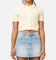 XXIII Women's Cropped Zyair Button Up Shirt Cream