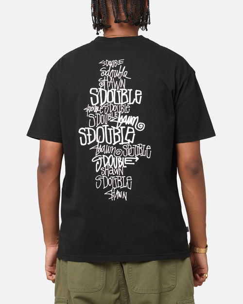 S Double Script Stack T-Shirt Washed Black