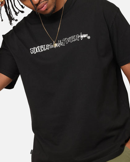 S Double Script Stack T-Shirt Washed Black