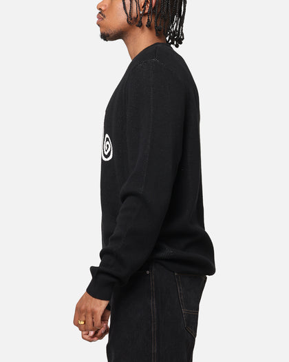 S Double Shawn Script Sweater Black