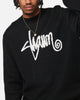 S Double Shawn Script Sweater Black