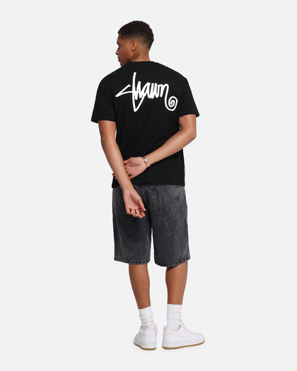 S Double Shawn Script T-Shirt Black