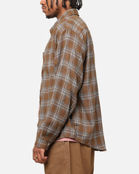 S Double Duty Plaid Long Sleeve Shirt Brown
