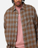 S Double Duty Plaid Long Sleeve Shirt Brown
