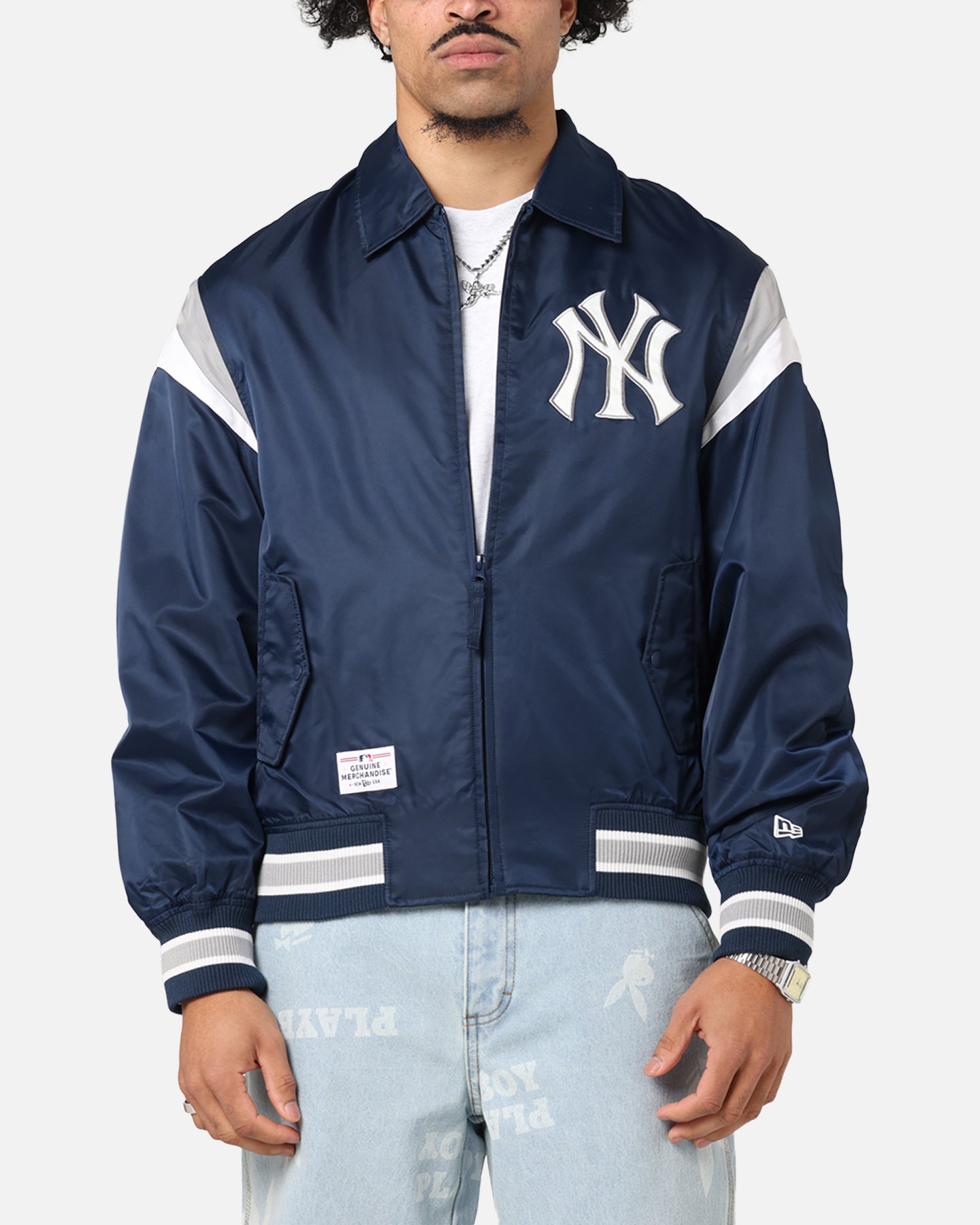 New Era New York Yankees MLB Retro Stadium Jacket Navy | Culture Kings