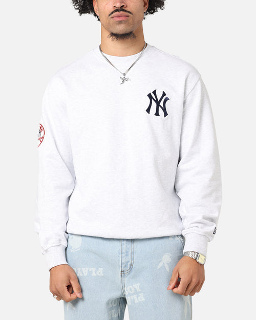 New Era New York Yankees MLB Team Logo Crewneck Grey