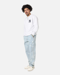 New Era New York Yankees MLB Team Logo Crewneck Grey