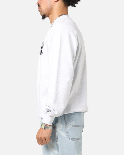 New Era New York Yankees MLB Team Logo Crewneck Grey