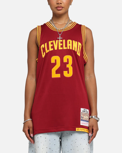 Mitchell & Ness Cleveland Cavaliers Lebron James 2015 Dark Jersey Burgundy