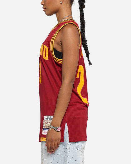 Mitchell & Ness Cleveland Cavaliers Lebron James 2015 Dark Jersey Burgundy