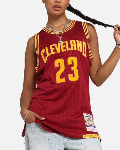 Mitchell & Ness Cleveland Cavaliers Lebron James 2015 Dark Jersey Burgundy