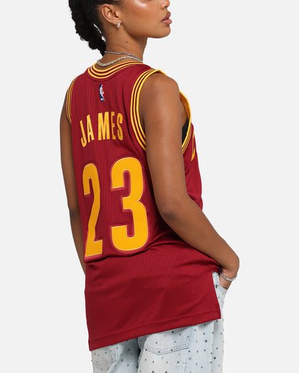 Mitchell & Ness Cleveland Cavaliers Lebron James 2015 Dark Jersey Burgundy