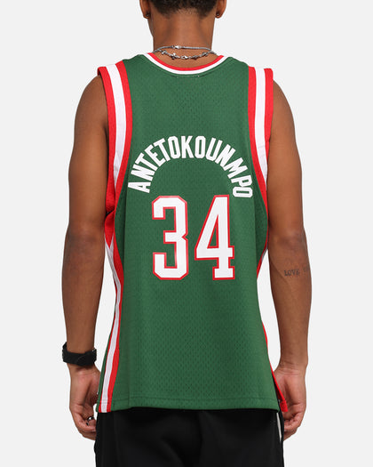 Mitchell & Ness Milwaukee Bucks Giannis Antetokounmpo Swing Jersey Dark Green