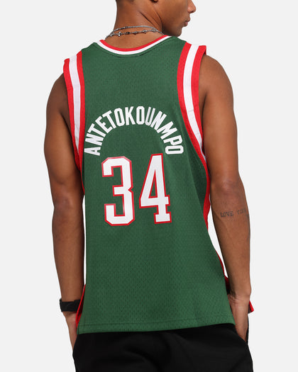 Mitchell & Ness Milwaukee Bucks Giannis Antetokounmpo Swing Jersey Dark Green