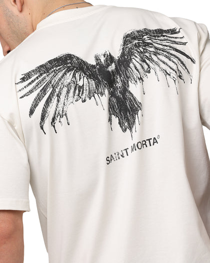 Saint Morta Raven Boxy T-Shirt Off White