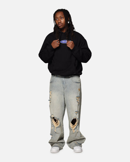 X-Large Oval Script Hoodie Black