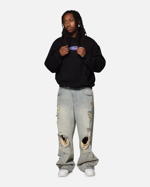 X-Large Oval Script Hoodie Black