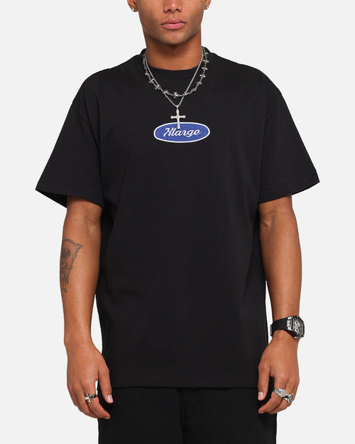 X-Large Oval Script T-Shirt Black