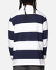 X-Large XL Stripe Rugby Jersey Navy