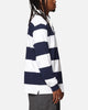 X-Large XL Stripe Rugby Jersey Navy