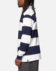 X-Large XL Stripe Rugby Jersey Navy
