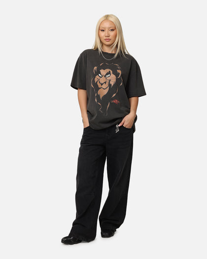 American Thrift Disney The Lion King Scar Heavy T-Shirt Black Wash