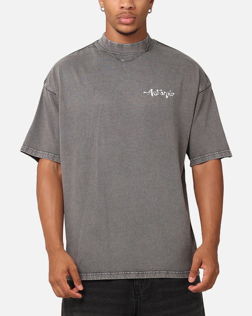 The Anti Order A2K Mock Neck T-Shirt Washed Charcoal